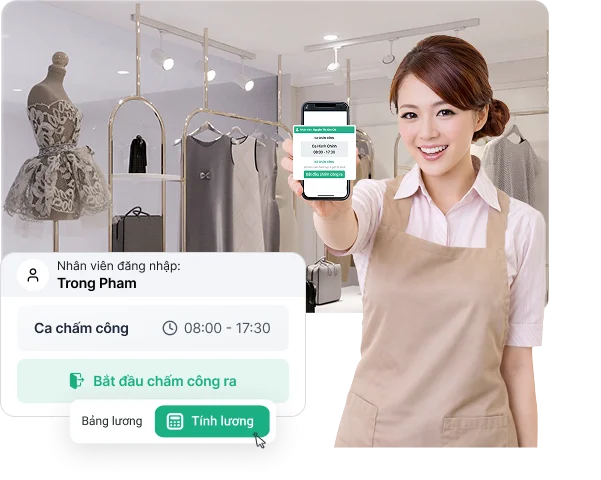 Phần mềm chấm công nhân viên Bado Retail