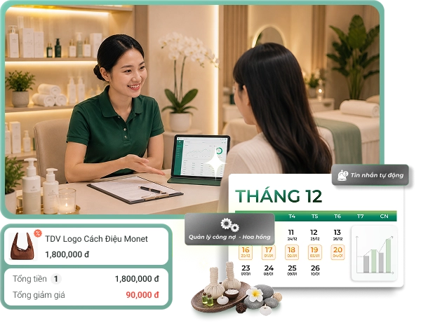 Giao diện phần mềm chăm sóc khách hàng Bado Retail