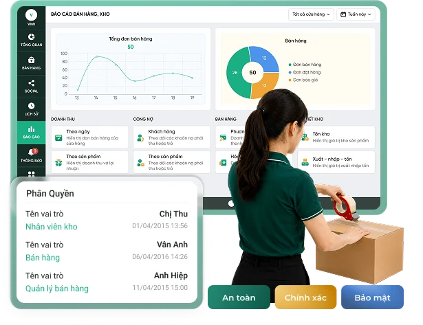 Giao diện phần mềm quản lý nhân sự Bado Retail