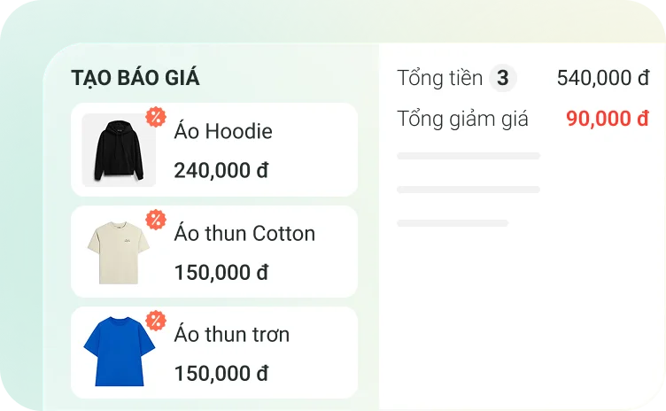 Tạo báo giá chuyên nghiệp