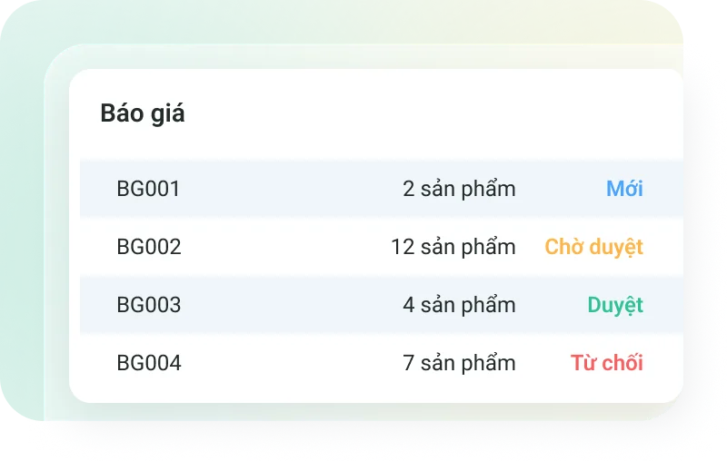 Quản lý lịch sử báo giá