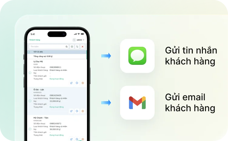 Tự động gửi tin nhắn và email