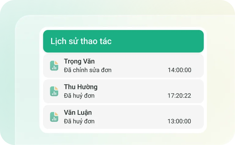 Theo dõi lịch sử hoạt động
