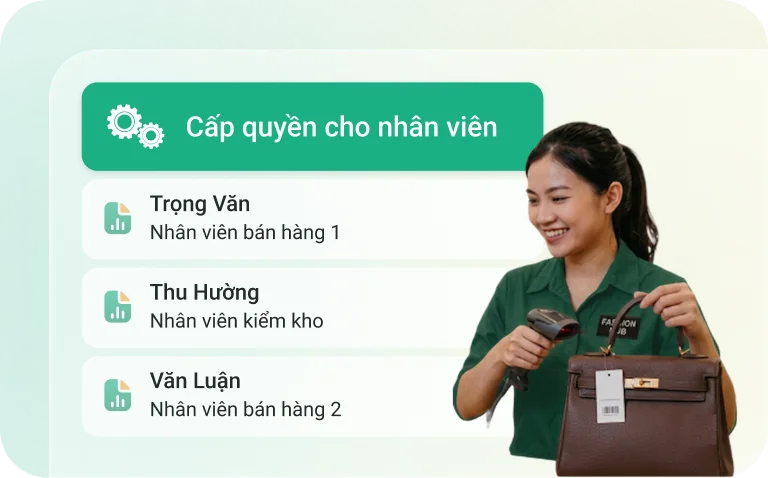 Phân quyền nhân viên chi tiết