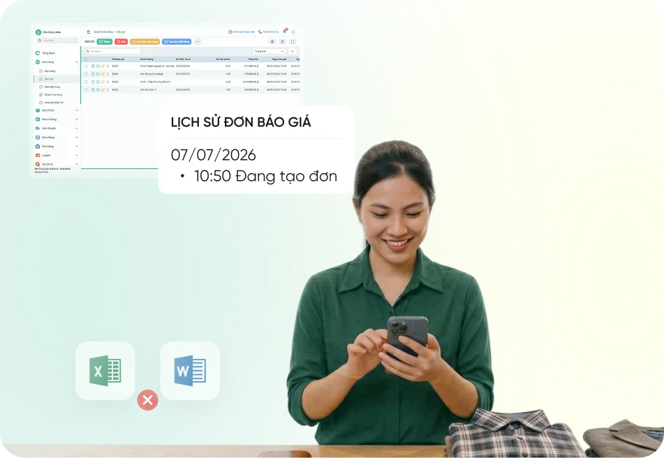 Khách hàng hài lòng với tính năng Báo giá