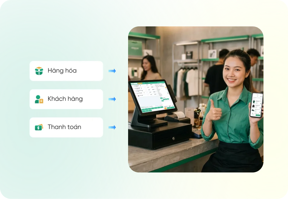 Khách hàng sử dụng tính năng hóa đơn điện tử của Bado Retail