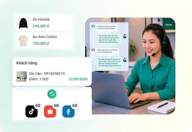 Khách hàng kết hợp quản lý khách hàng tiềm năng tại quầy và hóa đơn điện tử
