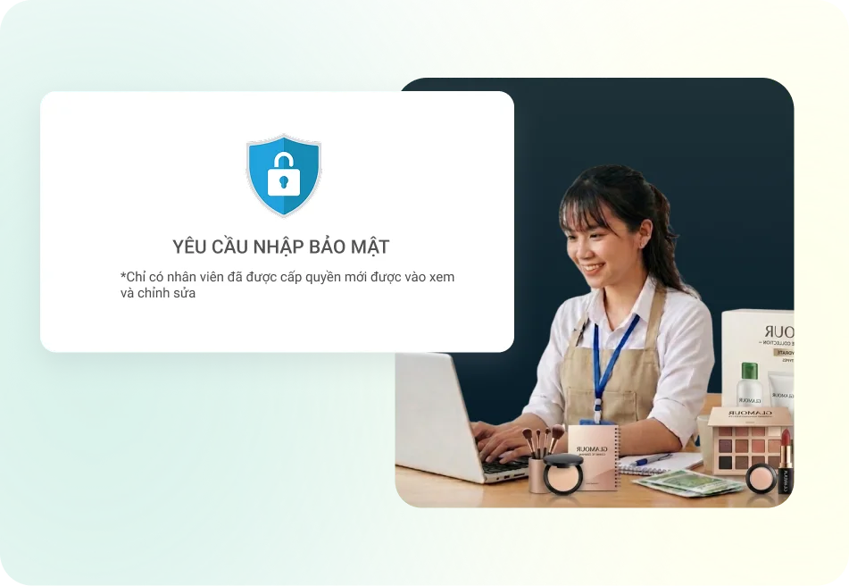 Khách hàng sử dụng tính năng phân quyền nhân viên của Bado Retail