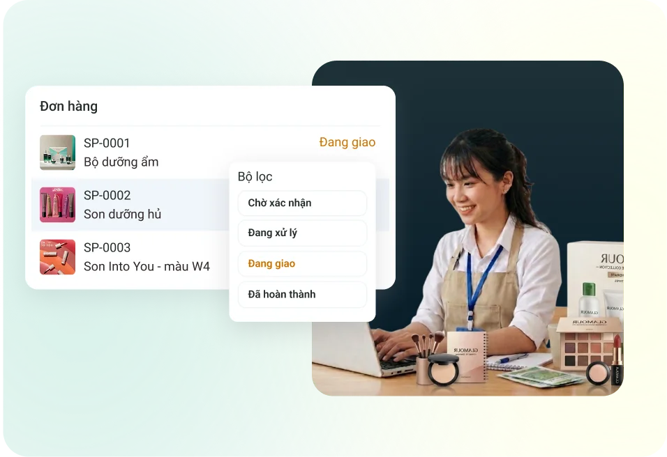 Khách hàng kết hợp quản lý đơn hàng tại quầy và hóa đơn điện tử