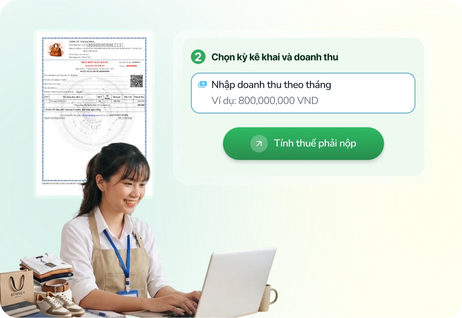 Khách hàng sử dụng tính năng ghi sổ kế toán cho hộ kinh doanh của Bado Retail