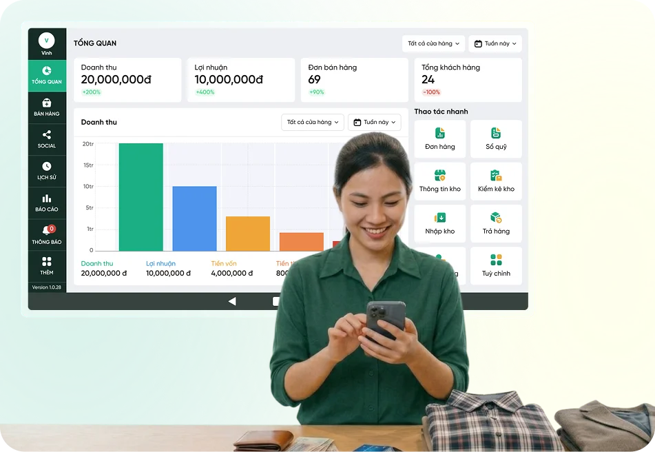 Khách hàng hài lòng với tính năng Quản lý tích hợp bán hàng