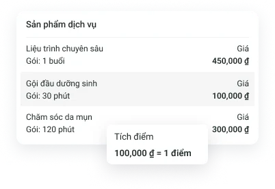 Quản lý liệu trình và dịch vụ trên Bado Care