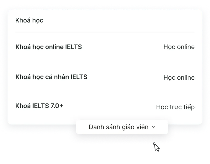 Quản lý khóa học và lịch học trên Bado Edu