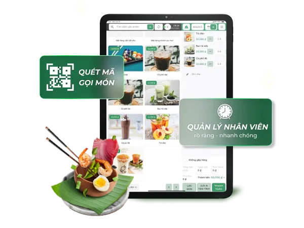Giao diện phần mềm quản lý Bado Fnb