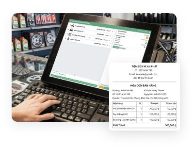 Giao diện xuất hóa đơn điện tử trên Bado Retail