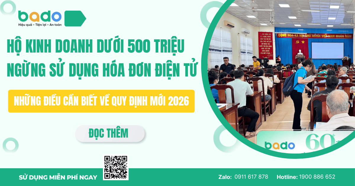 Ngừng cấp hóa đơn cho hộ kinh doanh dưới 500 triệu từ 2026
