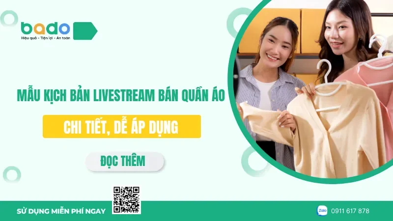 Mẫu kịch bản livestream bán quần áo hiệu quả và dễ áp dụng
