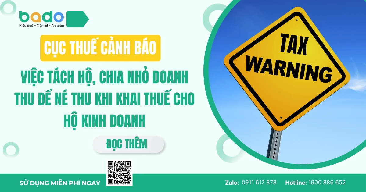 Cục Thuế Cảnh Báo Việc Tách Hộ, Chia Nhỏ Doanh Thu Để Né Thu Khi Khai Thuế Cho Hộ Kinh Doanh
