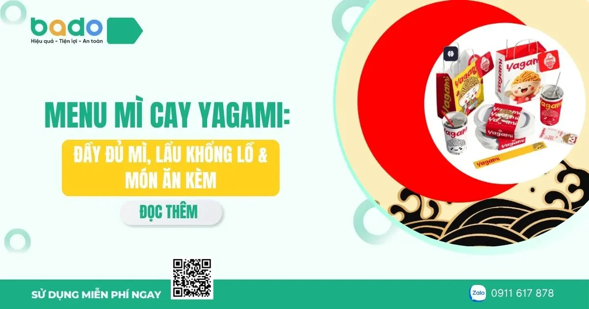Menu Mì Cay Yagami 2026: Đầy Đủ Mì & Lẩu