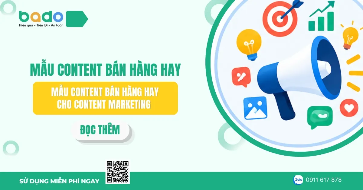 Mẫu content bán hàng hay cho Content Marketing 