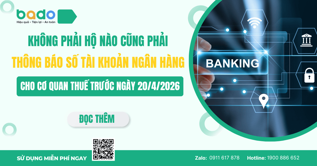 Quy định thông báo số tài khoản hộ kinh doanh 2026 mới nhất