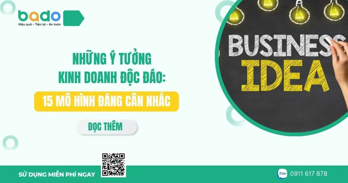 Những ý tưởng kinh doanh độc đáo: 15 mô hình đáng cân nhắc