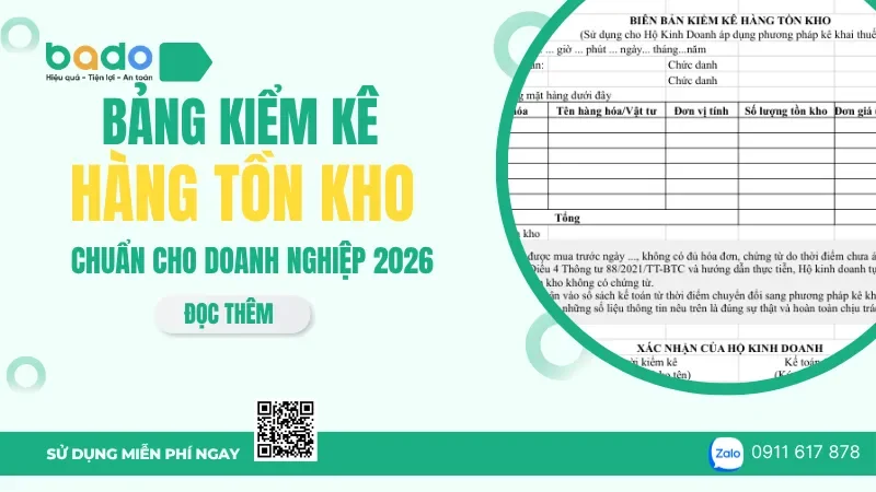 Bảng Kiểm Kê Hàng Tồn Kho Là Gì? Mẫu Chuẩn Và Cách Lập