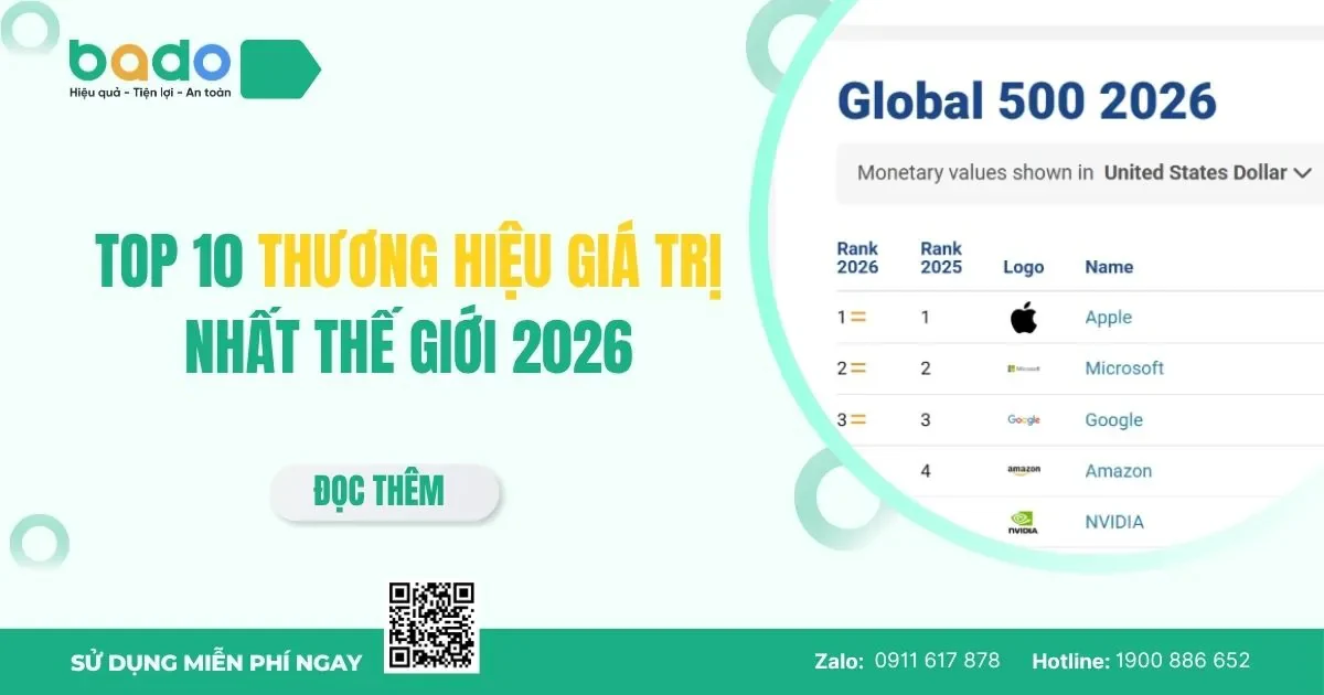 Top 10 Thương Hiệu Giá Trị Nhất Thế Giới 2026