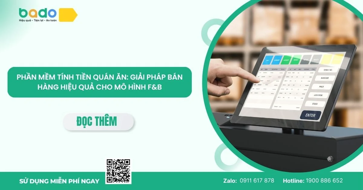 Phần mềm tính tiền quán ăn