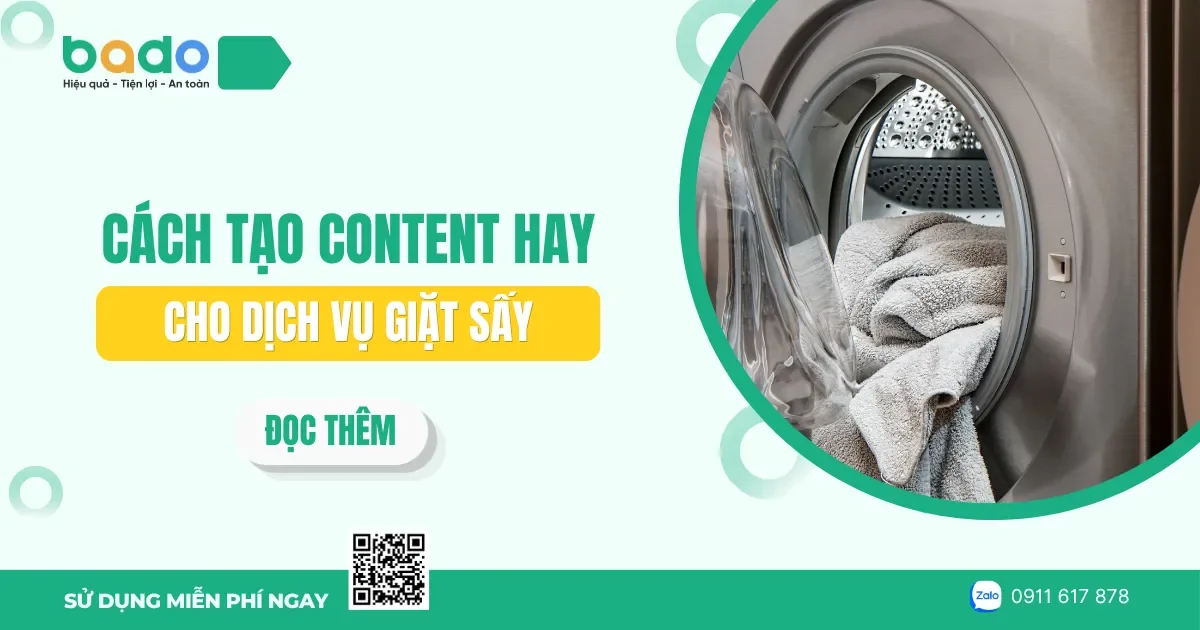 Cách tạo content hay cho dịch vụ giặt sấy 
