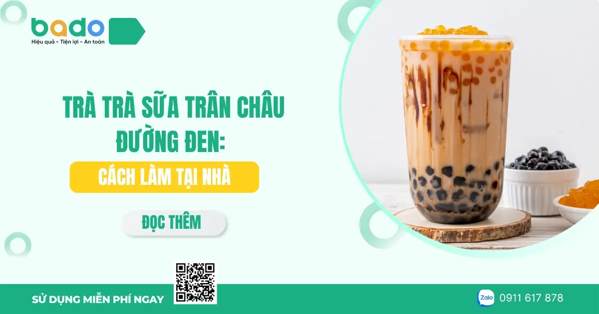 Trà sữa trân châu đường đen: Cách làm tại nhà
