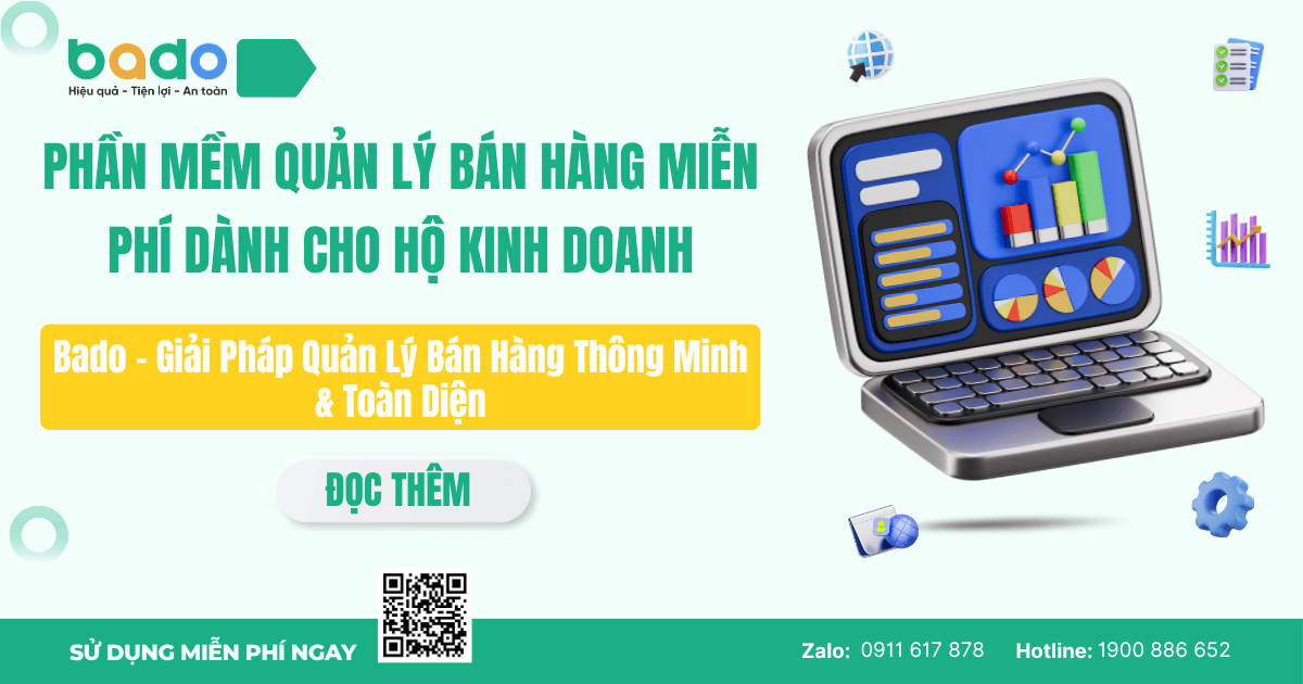 Phần mềm quản lý bán hàng miễn phí tốt nhất 2026 - Bado