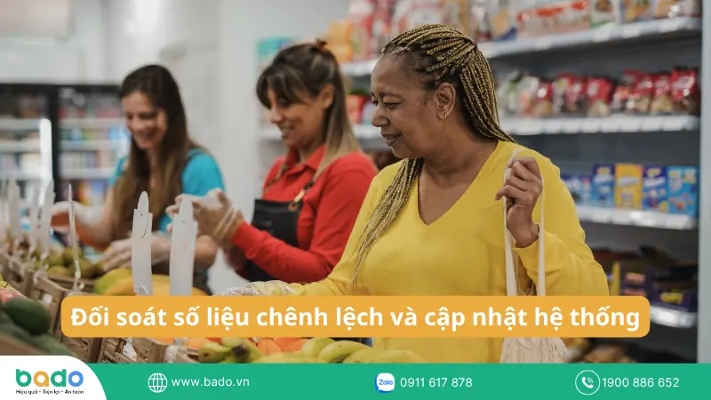 Đối soát số liệu chênh lệch và cập nhật hệ thống