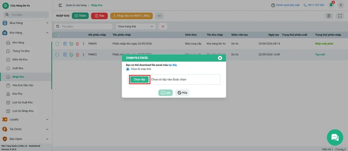 Nhấn Chọn tệp.webp