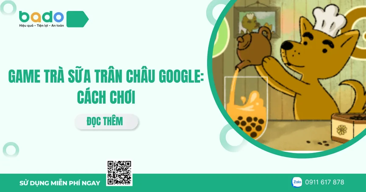 Cách chơi Game trà sữa trân châu Google