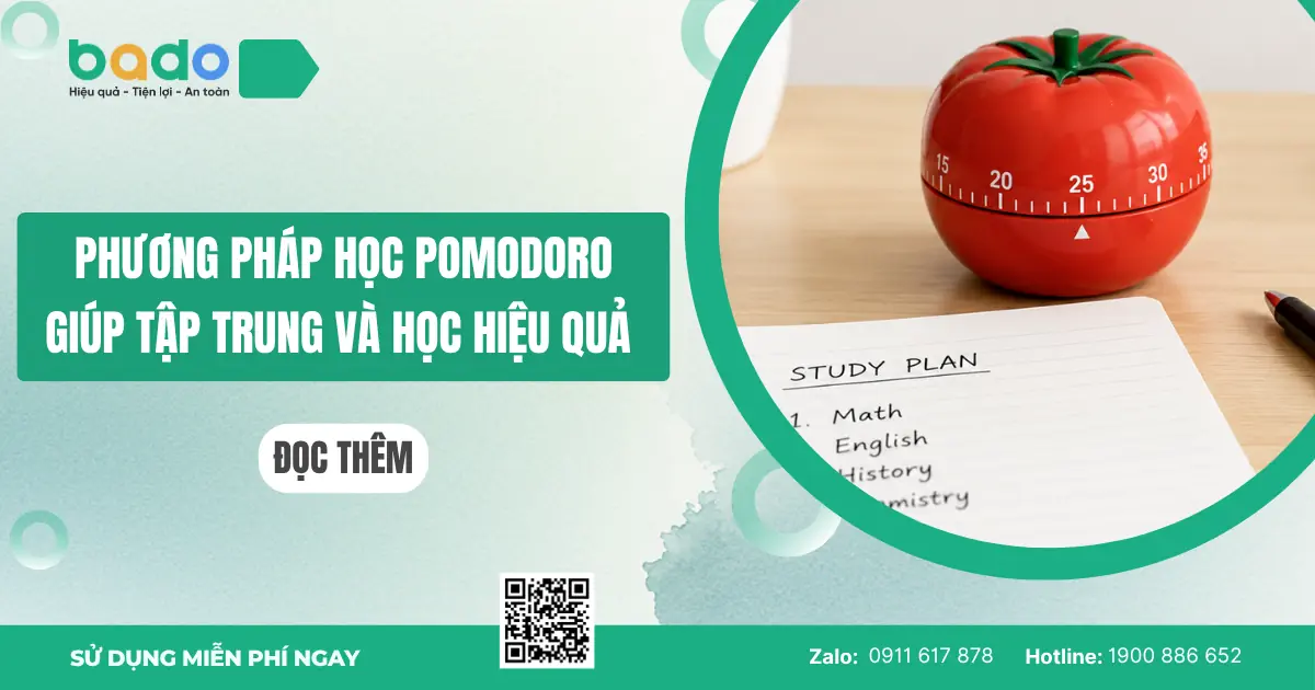 Phương pháp học Pomodoro giúp tập trung và học hiệu quả 