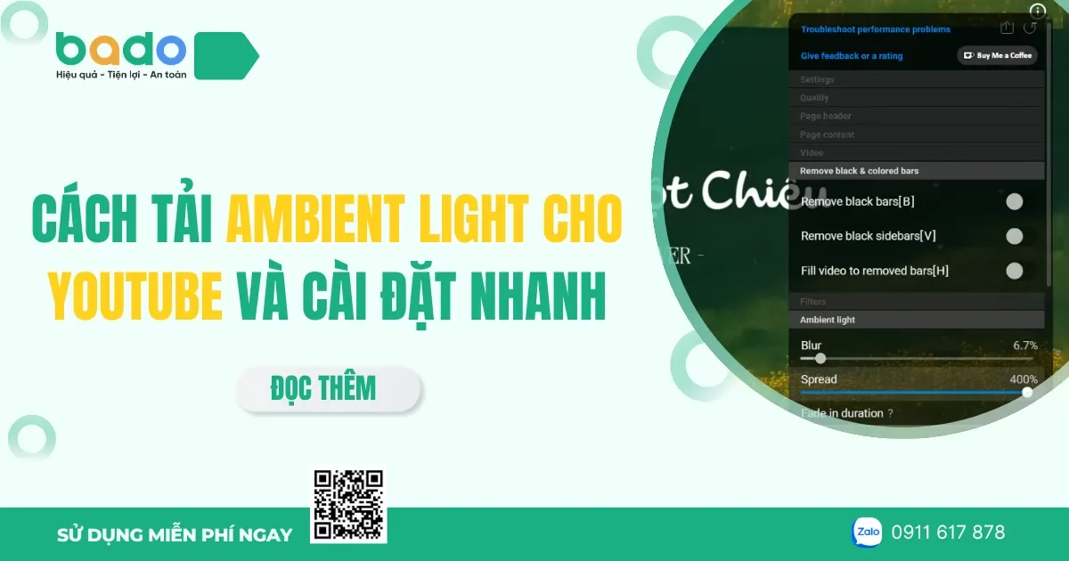 Cách tải Ambient Light cho YouTube và cài đặt nhanh