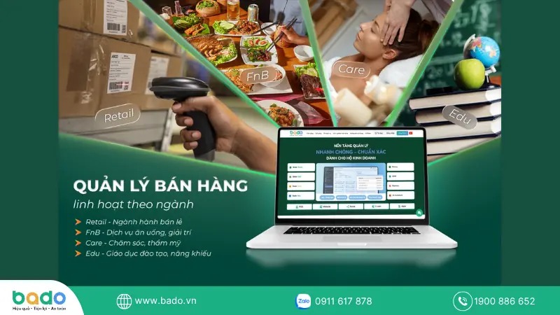 Giải pháp quản lý bán hàng toàn diện Bado