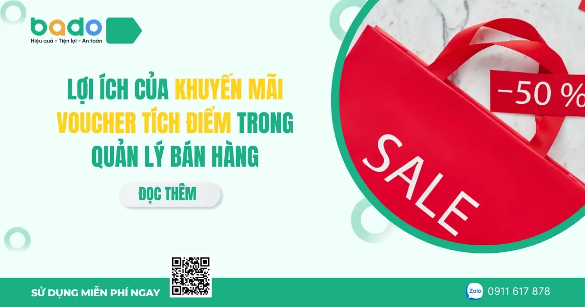  Lợi ích khuyến mãi voucher tích điểm trong quản lý bán hàng