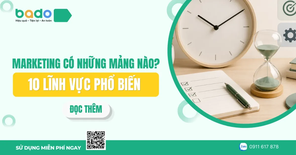 Marketing có những mảng nào? 10 lĩnh vực phổ biến 