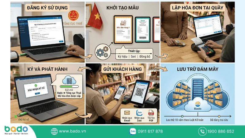 Quy trình 6 bước xuất hóa đơn điện tử hộ kinh doanh chuẩn hóa.png