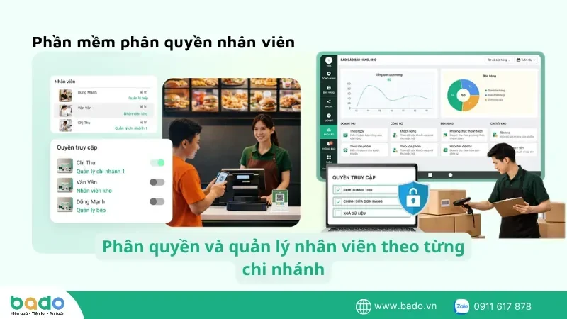 Phân quyền và quản lý nhân viên theo từng chi nhánh