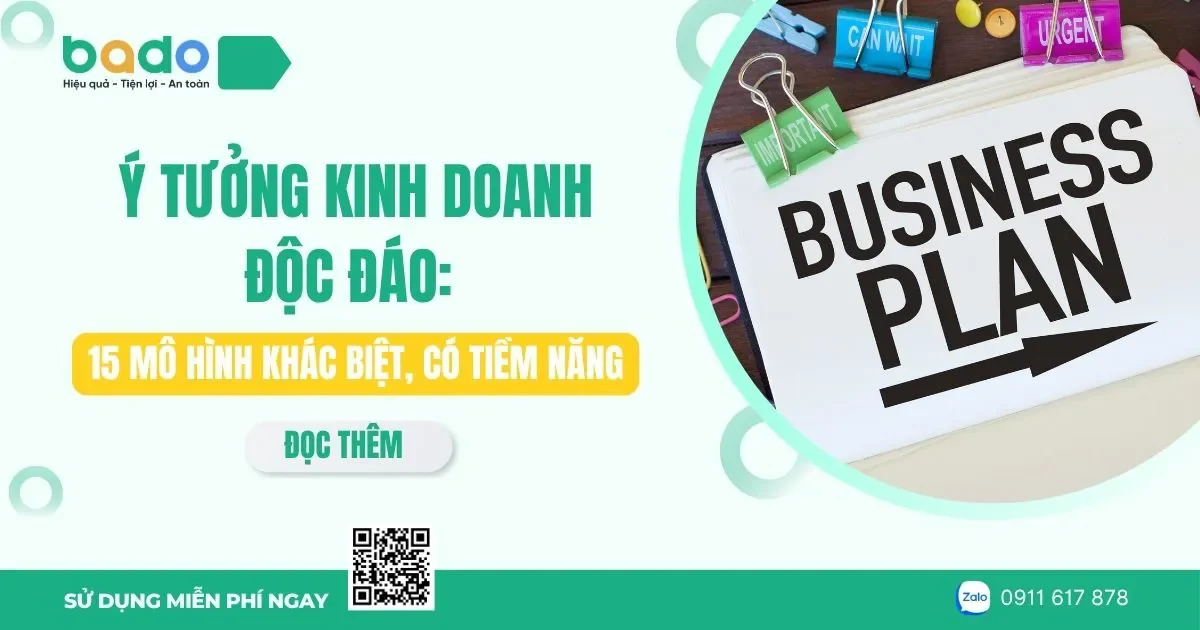 Ý tưởng kinh doanh độc đáo, khác biệt và tiềm năng