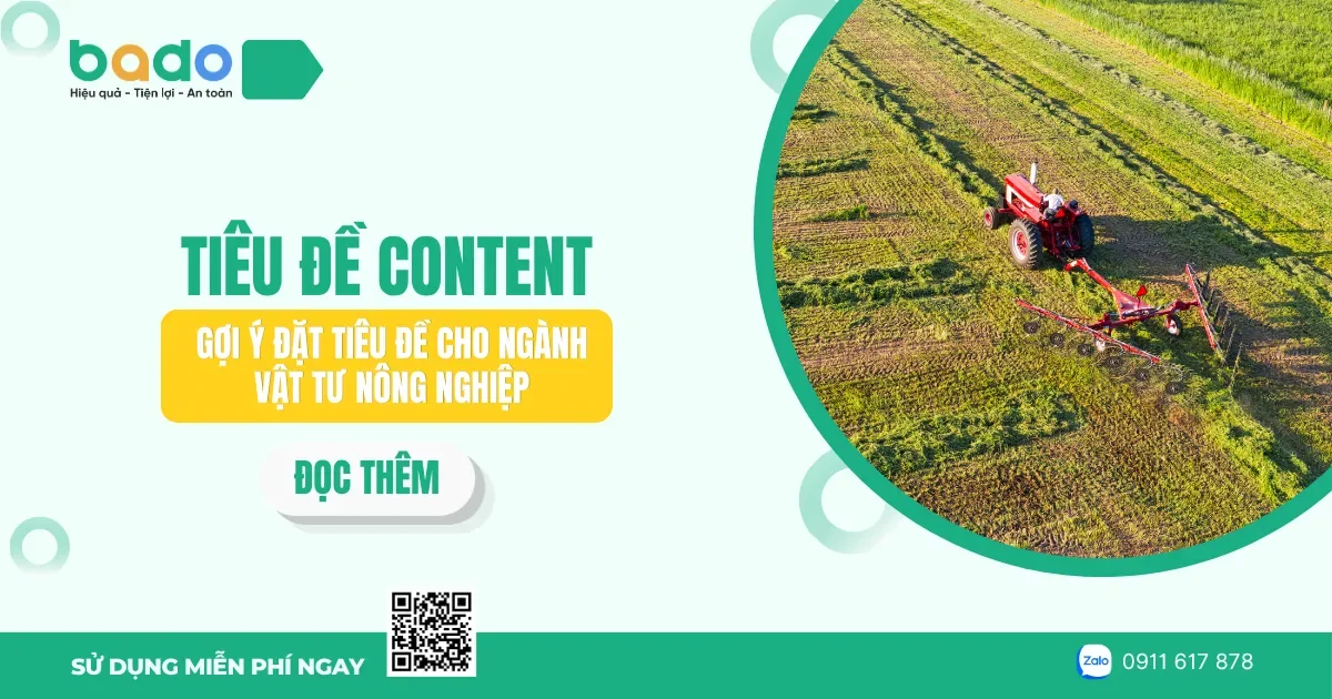 Tiêu đề content: Gợi ý tiêu đề cho ngành Vật tư nông nghiệp 