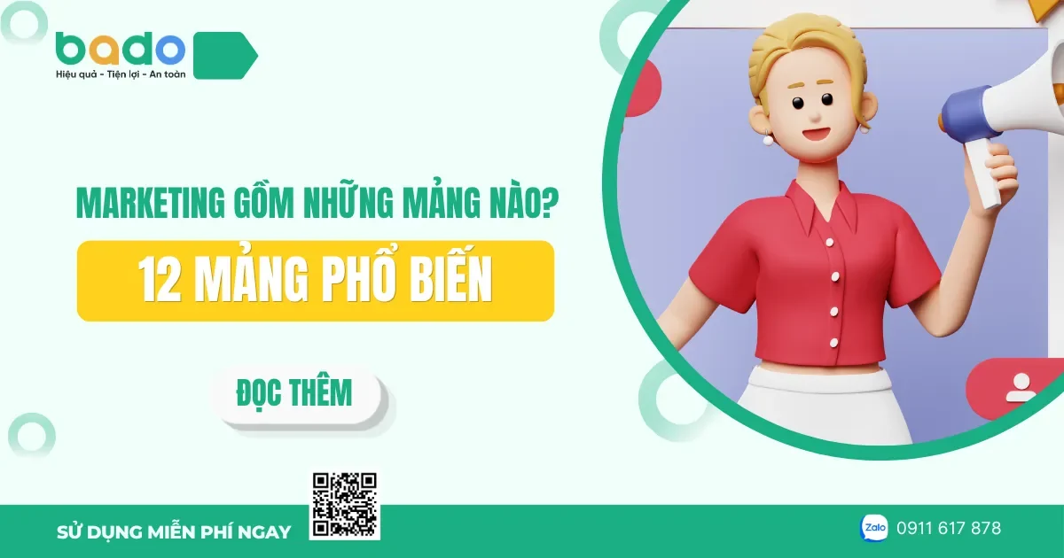 Marketing gồm những mảng nào? 12 mảng phổ biến 