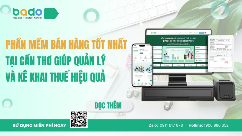 Phần mềm bán hàng tốt nhất tại Cần Thơ giúp quản lý và kê khai thuế hiệu quả