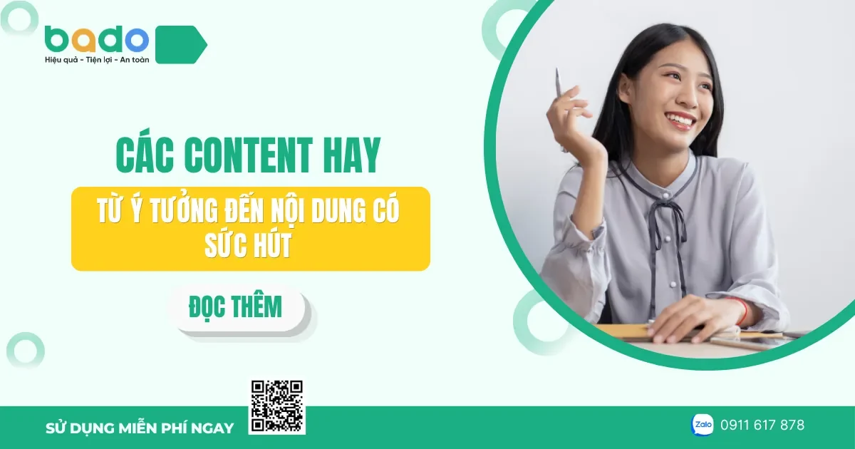 Các content hay: Từ ý tưởng đến nội dung có sức hút 