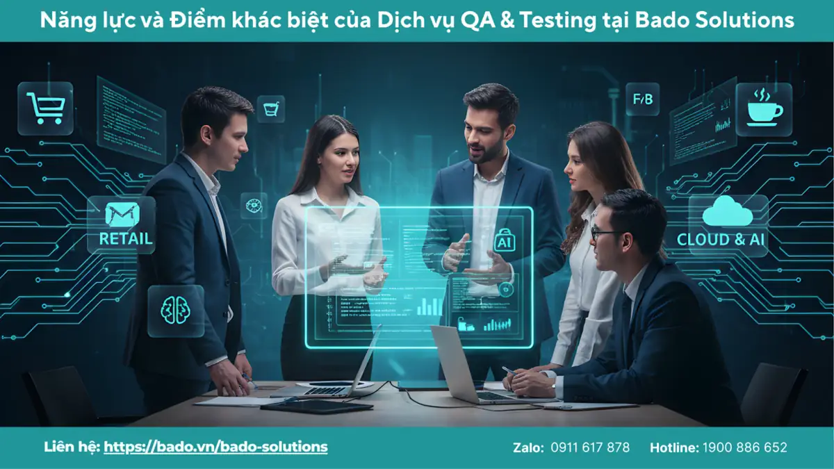 Năng lực và Điểm khác biệt của Dịch vụ QA & Testing tại Bado Solutions