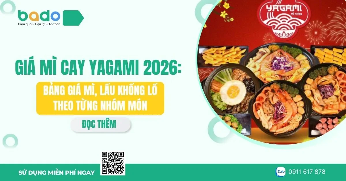Giá Mì Cay Yagami 2026: Bảng Giá Mì, Lẩu Khổng Lồ