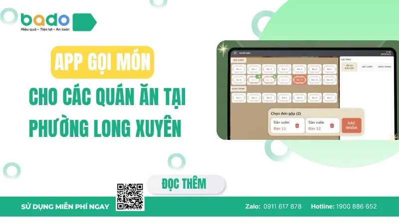 App Gọi Món Cho Các Quán Ăn Tại Phường Long Xuyên 
